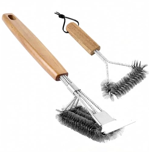 2 Pack Heavy Duty Grill Brush with Scraper