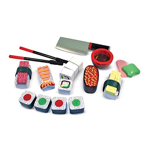 Melissa & Doug Wooden Sushi Slicing Play Food Set