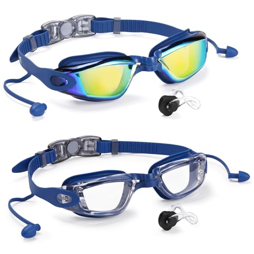 2 Pack Anti-Fog UV Protection Swim Goggles