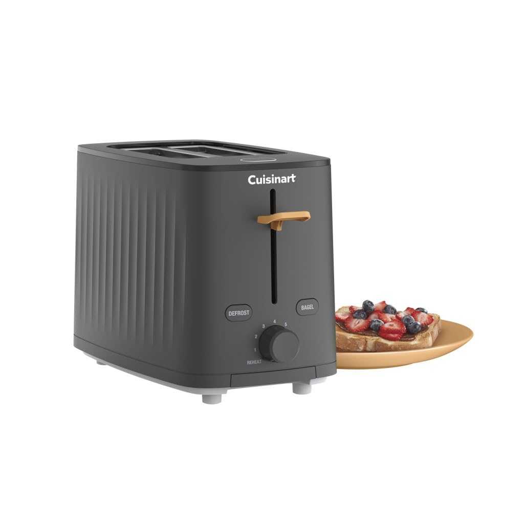 Cuisinart Soho™ Collection 2-Slice Toaster, 7 Toaster Setting, Defrost, Reheat, and Bagel Setting, Convenient Rear Cord Storage, Black, CPT-7BK