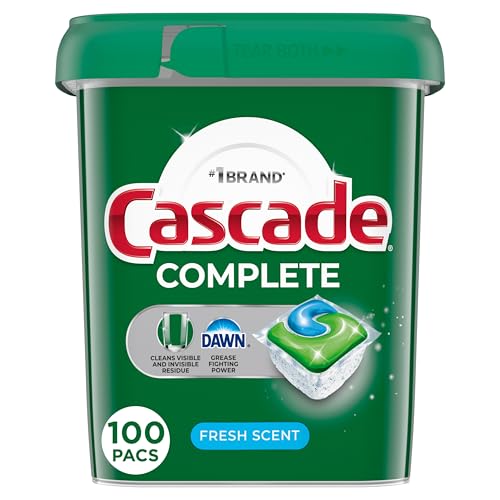 100 Count Cascade Complete Dishwasher Detergent Pods Tablets