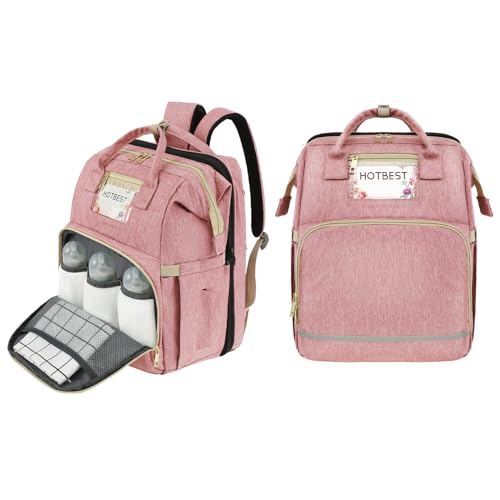 Diaper Bag Backpack with Changing Station, Waterproof, USB
