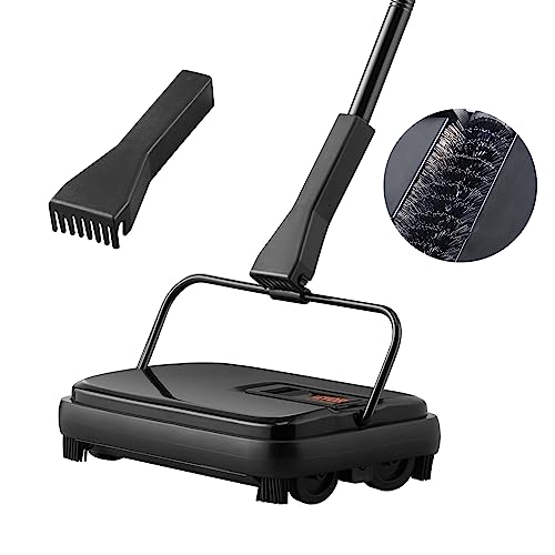 Carpet Sweeper Manual Floor Cleaner 300ml Dustbin Pet Hair