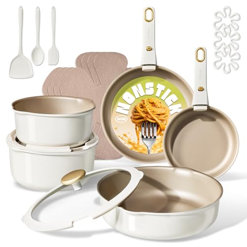 19 Piece Nonstick Detachable Handle Cookware Set