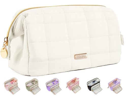 Sooez Large Capacity Zipper Pencil Case Pouch