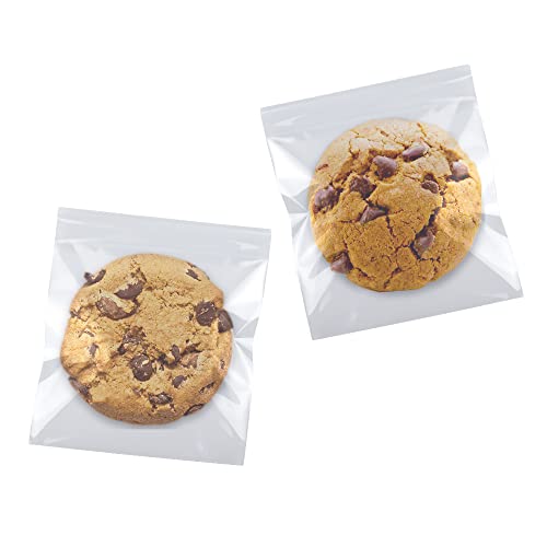 100 Pack Self Adhesive Cookie Treat Bags