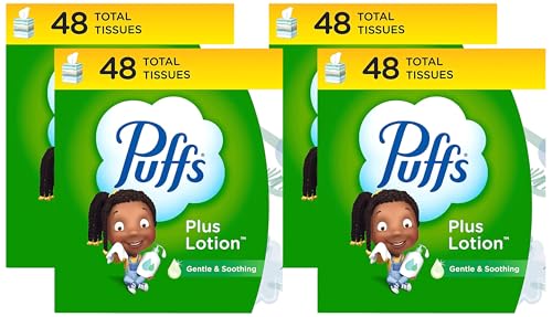 4 Pack Puffs Plus Lotion Facial Tissues