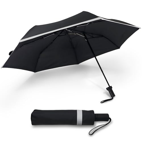 Windproof Folding Travel Umbrella, Compact Durable Waterproof