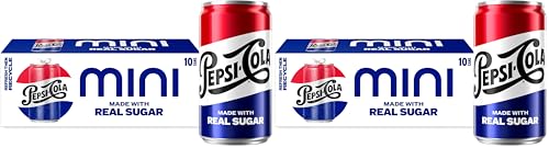 20 Pack Pepsi Real Sugar Mini Soda Cans