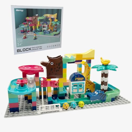 147 Piece Dinosaur Marble Run Building Blocks Set