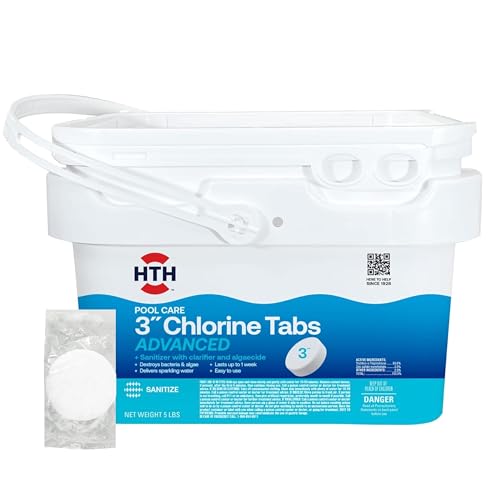 5 lbs HTH 3" Chlorine Tablets Pool Sanitizer