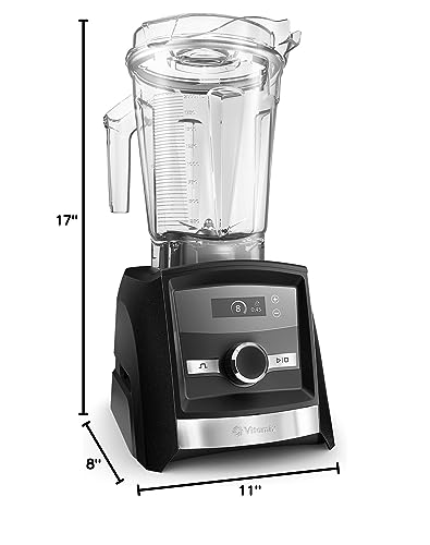 Vitamix A3300 Ascent Series Smart Blender, Professional-Grade, 64 oz. Low-Profile Container, Black