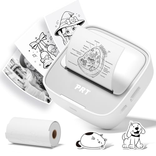Portable Mini Sticker Printer, Bluetooth Label Maker with Paper