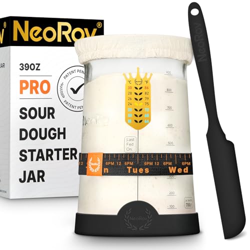39 Oz Sourdough Starter Kit Glass Jar Set