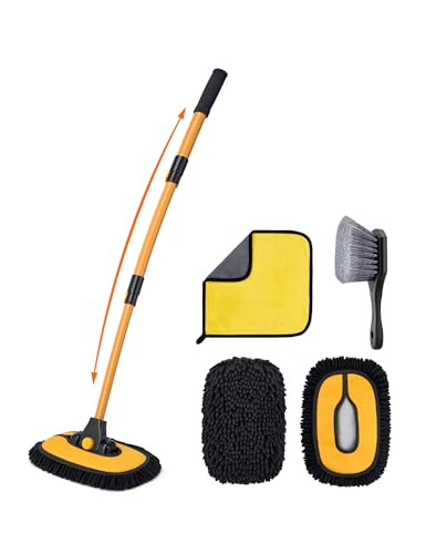 AstroAI Long Handle Rotating Car Wash Brush Kit