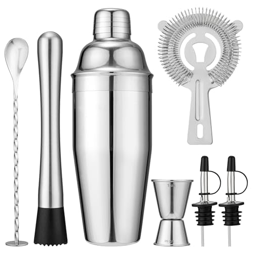 7 Piece Cocktail Shaker Bartender Kit 24oz Set
