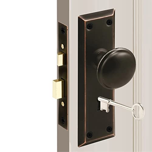 1 Pack Mortise Keyed Lock Set with Knobs