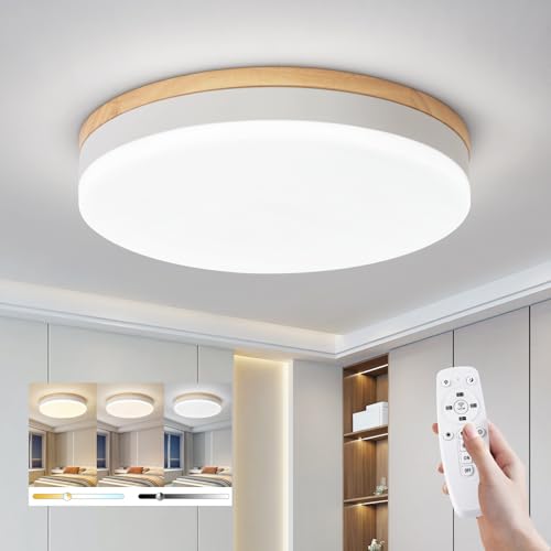 11.8in Dimmable Ceiling Light with Remote 24W Adjustable