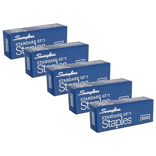 5 Pack Swingline Standard Staples, 5000 Count