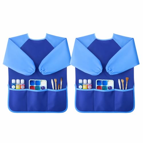 2 Pack Kids Waterproof Long Sleeve Art Smocks