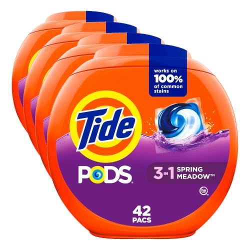 4 Pack Tide 3-in-1 Laundry Detergent Pods