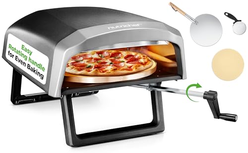 NutriChef 12-Inch Outdoor Rotating Pizza Oven
