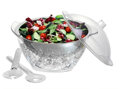 4 Quart Iced Salad Bowl for Serving