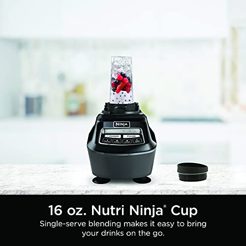 Ninja Blender, Food Processor, Blender for-Smoothies, Includes Pitcher, Smoothie Cup, and 8-Cup Bowl, Salsa, Dough, Shakes, Slush, and Frozen Drinks, Mega Kitchen System, 120 Volts, Black, BL770AMZ