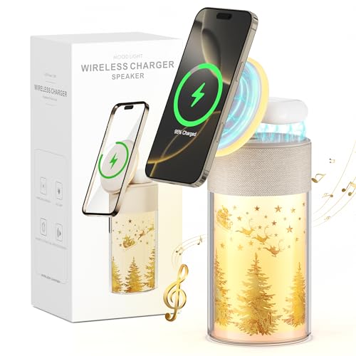 Bluetooth Speaker 4-in-1 Magnetic Wireless Charger Station