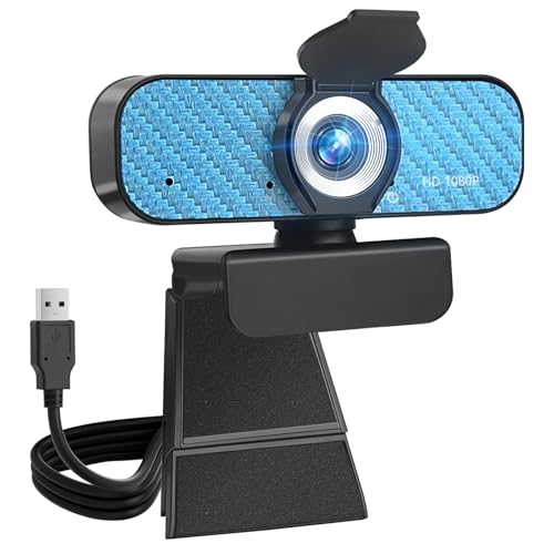 1080P Webcam with Microphone, Noise Cancellation, Privacy Cover