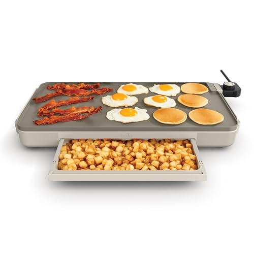 BELLA 12"x22" Electric Griddle with Warming Tray