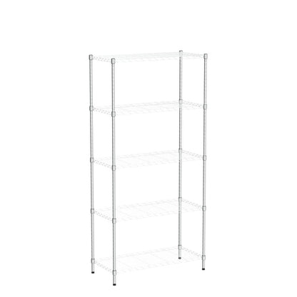 EFINE 2-Pack Chrome 5-Shelf Shelving Unit with 5-Shelf Liners, Adjustable, Metal Wire Shelves, 150lbs Loading Per Shelf, Shelving Units and Storage for Kitchen and Garage (30W x 14D x 60H)