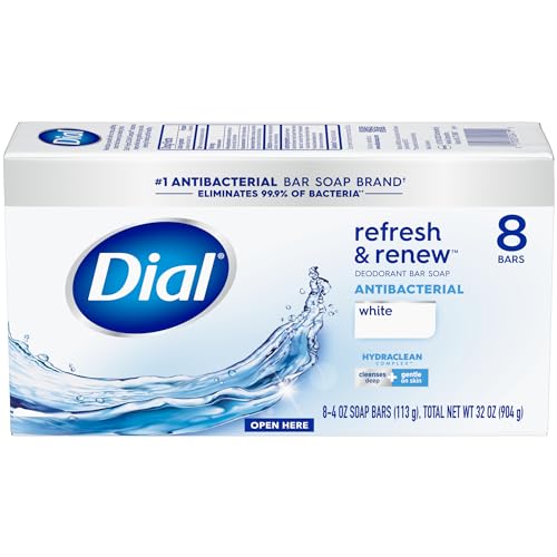 32 Bars Dial Antibacterial Bar Soap, Refresh & Renew
