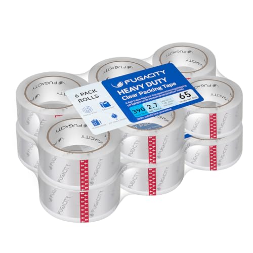 12 Pack Heavy Duty Packing Tape, 2" x 65yds