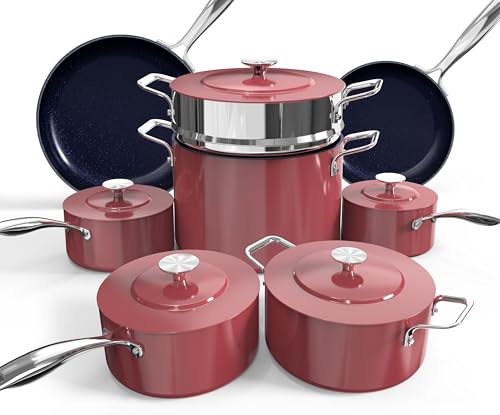 13 Piece PFAS-Free Nonstick Ceramic Cookware Set