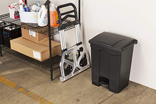 Safco 23-Gallon Step-On Trash Can, Black