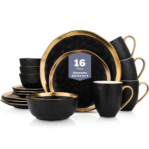 16 Piece Porcelain Dinnerware Set Plates and Bowls