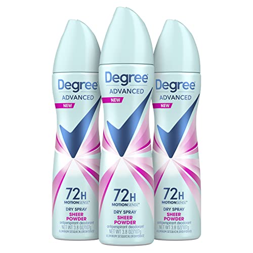 3 Pack Degree Antiperspirant Deodorant Spray 72-Hour