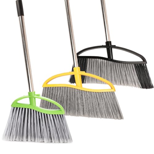 3 Pack Heavy Duty Stiff Bristle Angle Brooms