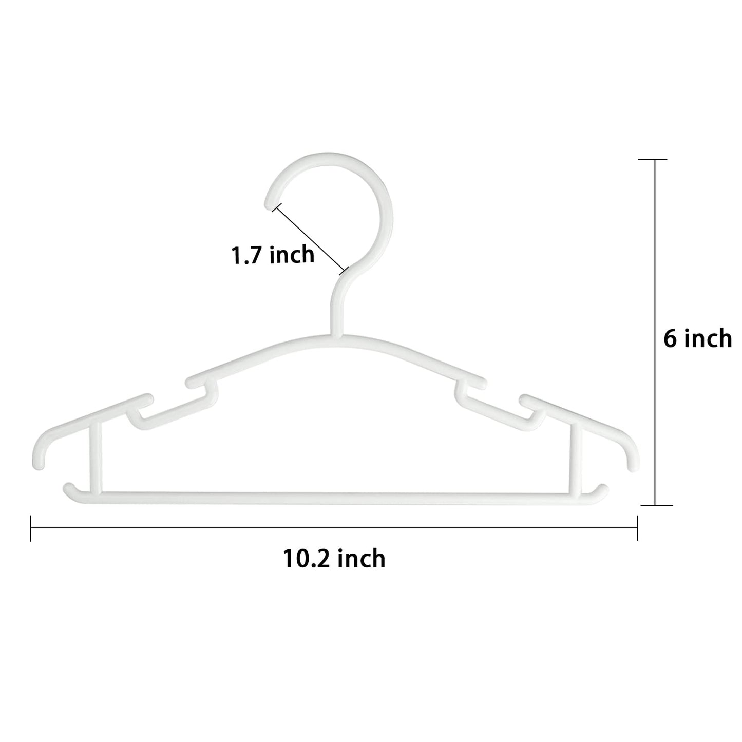 GoodtoU 80-Pack Plastic Baby Hangers for Toddlers