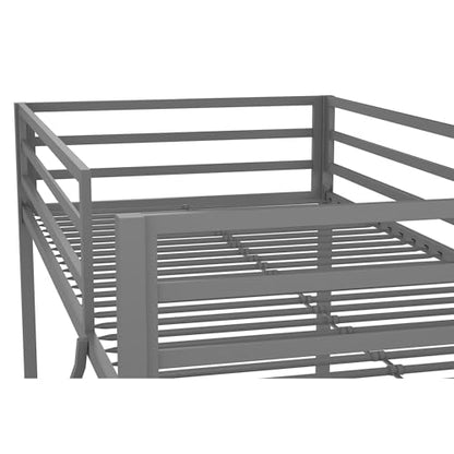 Novogratz Maxwell Twin-Over-Twin Metal Bunk Bed, Grey