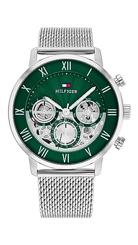 Tommy Hilfiger Men's Quartz Multi-Function Watch with Green Dial (Model: 1710567)