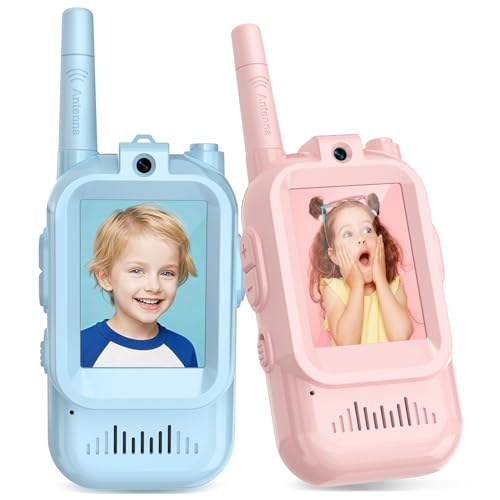 2 Pack Rechargeable Long Range Kids Walkie Talkies