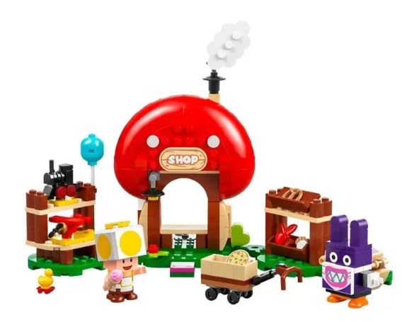 LEGO Super Mario Nabbit at Toad’s Shop Expansion Set, Build and Display Toy for Kids, Video Game Toy Gift Idea for Gamers, Boys and Girls Ages 7 and Up, 71429