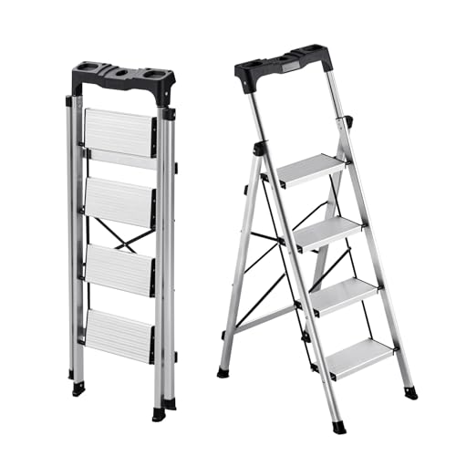 VEVOR 4 Step Folding Aluminum Ladder