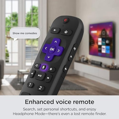 Roku Smart TV – 43-Inch Select Series 4K HDR RokuTV Enhanced Voice Remote, Brilliant 4K Picture, Automatic Brightness, & Seamless Streaming – Live Local News, Sports, Family Entertainment