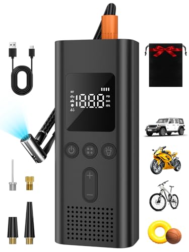 Cordless Rechargeable 150 PSI Tire Inflator Air Compressor
