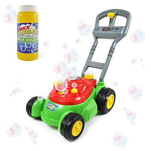 Maxx Bubbles Bubble Lawn Mower Toy with Solution