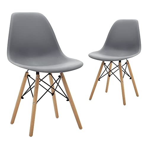2 Pack Mid-Century Modern Shell Lounge Chairs