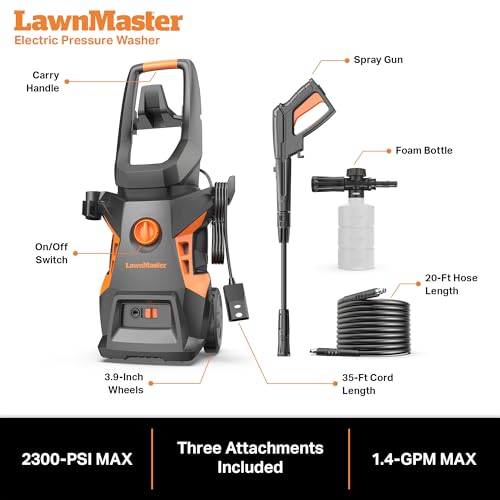 LawnMaster Electric Pressure Washer 1.4 GPM